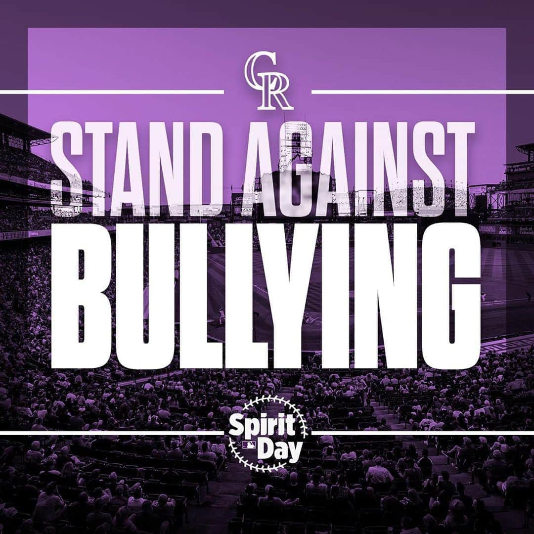 コロラド・ロッキーズのインスタグラム：「We are proud to join the @mlb family on #SpiritDay as we stand against bullying and show our support for LGBTQ+ youth. 💜」