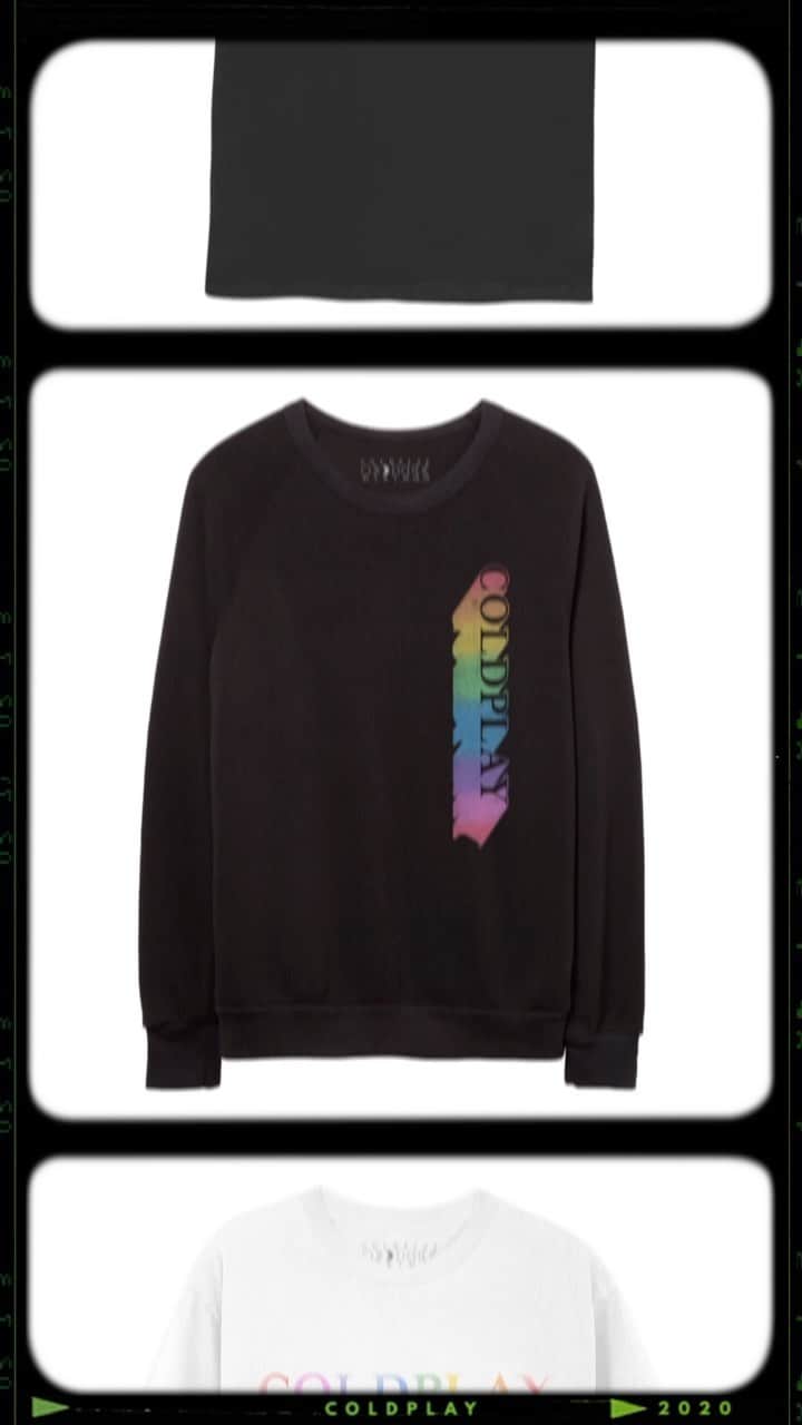 Coldplayのインスタグラム：「The new Coldplay Store is open - check out exclusive clothing, accessories & art. Link in bio.」