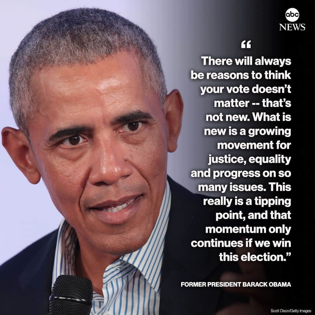 ABC Newsさんのインスタグラム写真 - (ABC NewsInstagram)「Former Pres. Barack Obama has a message for Democrats in the campaign’s waning days.⁠ ⁠ “It’s going to be close,” he says in a new get-out-the-vote digital ad. See more at LINK IN BIO.」10月16日 2時02分 - abcnews