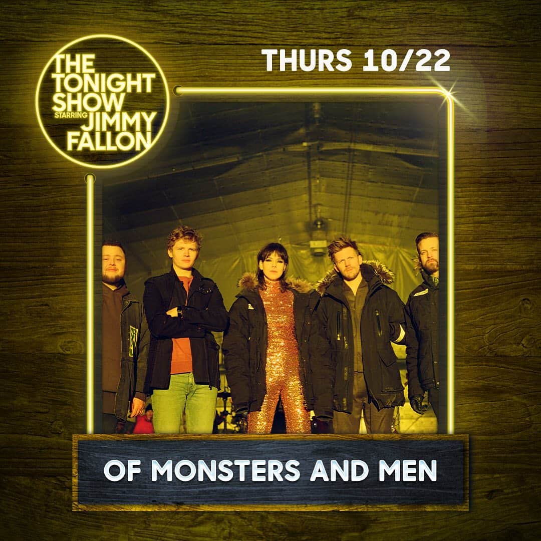 Of Monsters and Menさんのインスタグラム写真 - (Of Monsters and MenInstagram)「Can’t wait to play “Visitor” on @fallontonight on Oct 22nd!」10月16日 5時00分 - ofmonstersandmen