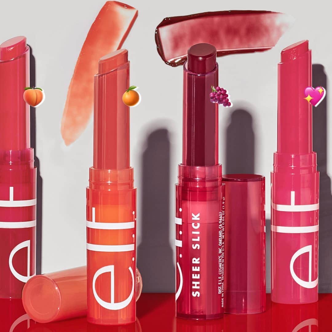 Target Styleのインスタグラム：「Which Sheer Slick will you be grabbing? @elfcosmetics *new* lipstick is the perfect sheer wash of color with a hydrated feel. $5 each!✨ 🍑 - Wild Peach 🍊 - Orange 🍇 - Blackberry 💖 - Grapefruit」