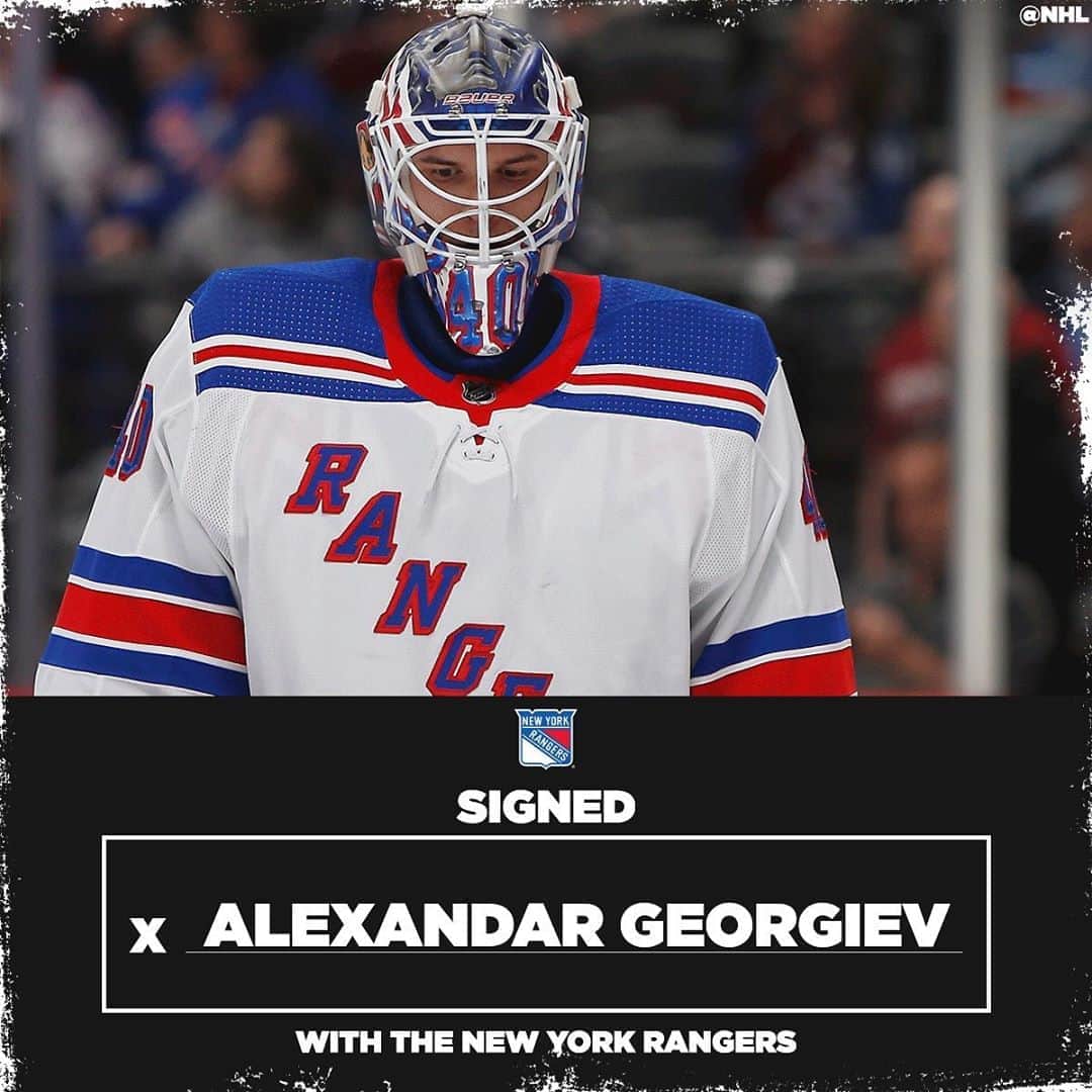 NHLさんのインスタグラム写真 - (NHLInstagram)「Alexandar Georgiev (@aghockey) has agreed to a new deal with the @NYRangers! #NHLFreeAgency」10月16日 5時22分 - nhl