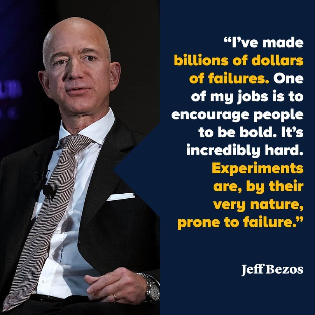 CNBCさんのインスタグラム写真 - (CNBCInstagram)「Amazon founder Jeff Bezos is currently worth an estimated $185 billion, according to Forbes. ⁠ ⁠ And while very few people will reach similar success, we can all learn from his way of thinking. A few of those lessons?⁠ ⁠ 1. The simplest ideas are worth trying. One of the biggest misconceptions about innovation is that ideas worth testing must always complex or sound “crazy” to the average person. But, as Bezos has shown, you can take a simple idea (i.e., a store that sells more than just books) and turn it into something bigger. ⁠ ⁠ 2. Accept that you’re going to fail. Those who don’t embrace failure, Bezos said, will “eventually get in a desperate position where the only thing they can do is a Hail Mary bet at the very end.”⁠ ⁠ More that you can learn from the billionaire at the link in bio. (With @CNBCMakeIt)」10月16日 6時30分 - cnbc