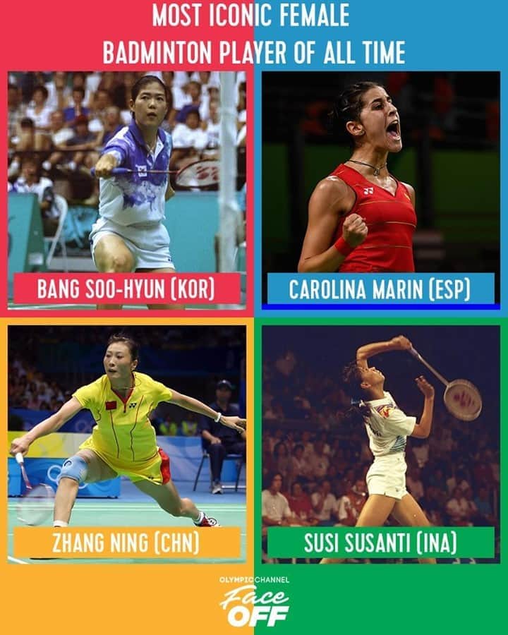 オリンピックチャンネルさんのインスタグラム写真 - (オリンピックチャンネルInstagram)「Who is the 🐐 of women's badminton?⁠ ⁠ Have your say via our Insta stories on today's #FaceOff debate!」10月16日 6時54分 - olympicchannel_x