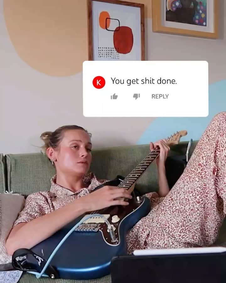 ブリー・ラーソンのインスタグラム：「I turned your Instagram comments into a song.」