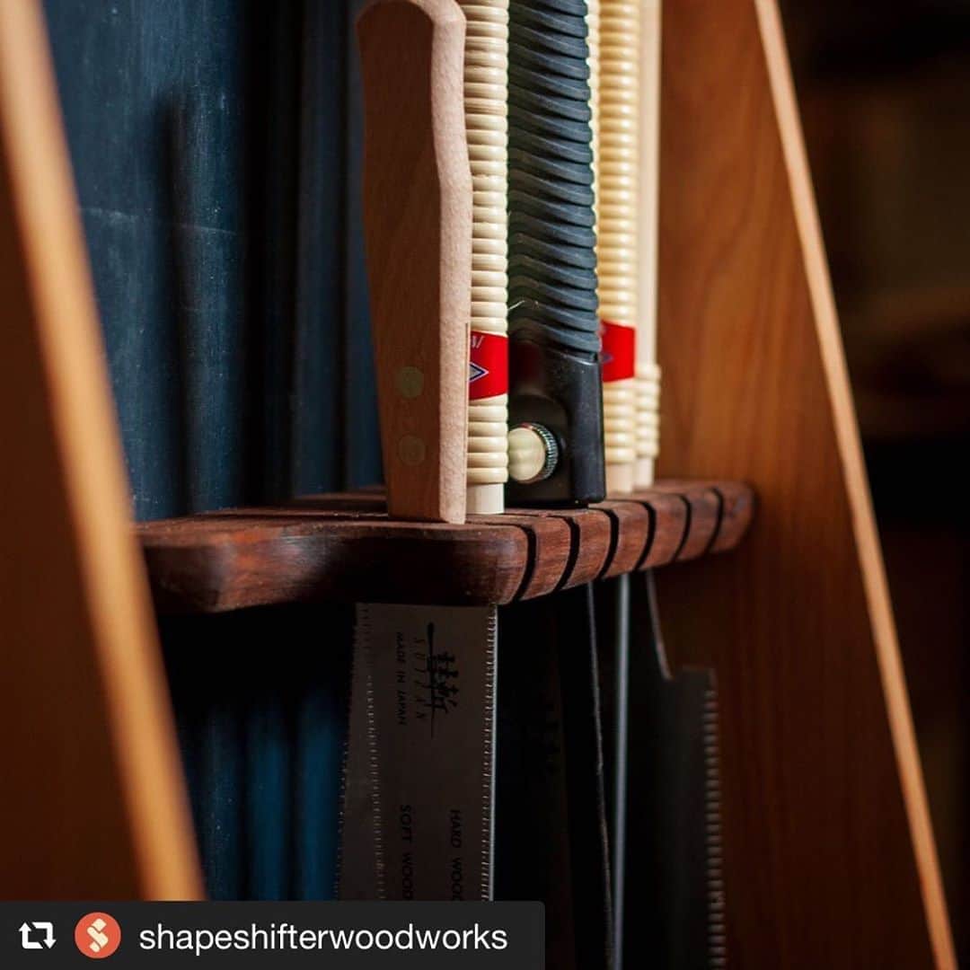 SUIZAN JAPANさんのインスタグラム写真 - (SUIZAN JAPANInstagram)「Looking good⚡️It makes our saws look cooler.﻿ ﻿ #repost📸 @shapeshifterwoodworks﻿ Shop time has been pretty limited with the whole world ending thing going on right now, but I did manage to sneak out there for long enough to drive 3 screws and hang the first saw cleat. This one holds the Pull saws. Here’s a little sneak peek.﻿ -﻿ #sawtill #handsaw #pullsaw #toolstorage #woodshop﻿ ﻿ #suizan #suizanjapan #japanesesaw #japanesesaws #japanesetool #japanesetools #craftsman #craftsmanship #ryoba #dozuki #dovetail #flushcut #woodwork #woodworker #woodworkers #woodworking #woodworkingtools #diy #diyideas #japanesestyle #japanlife」10月16日 10時23分 - suizan_japan