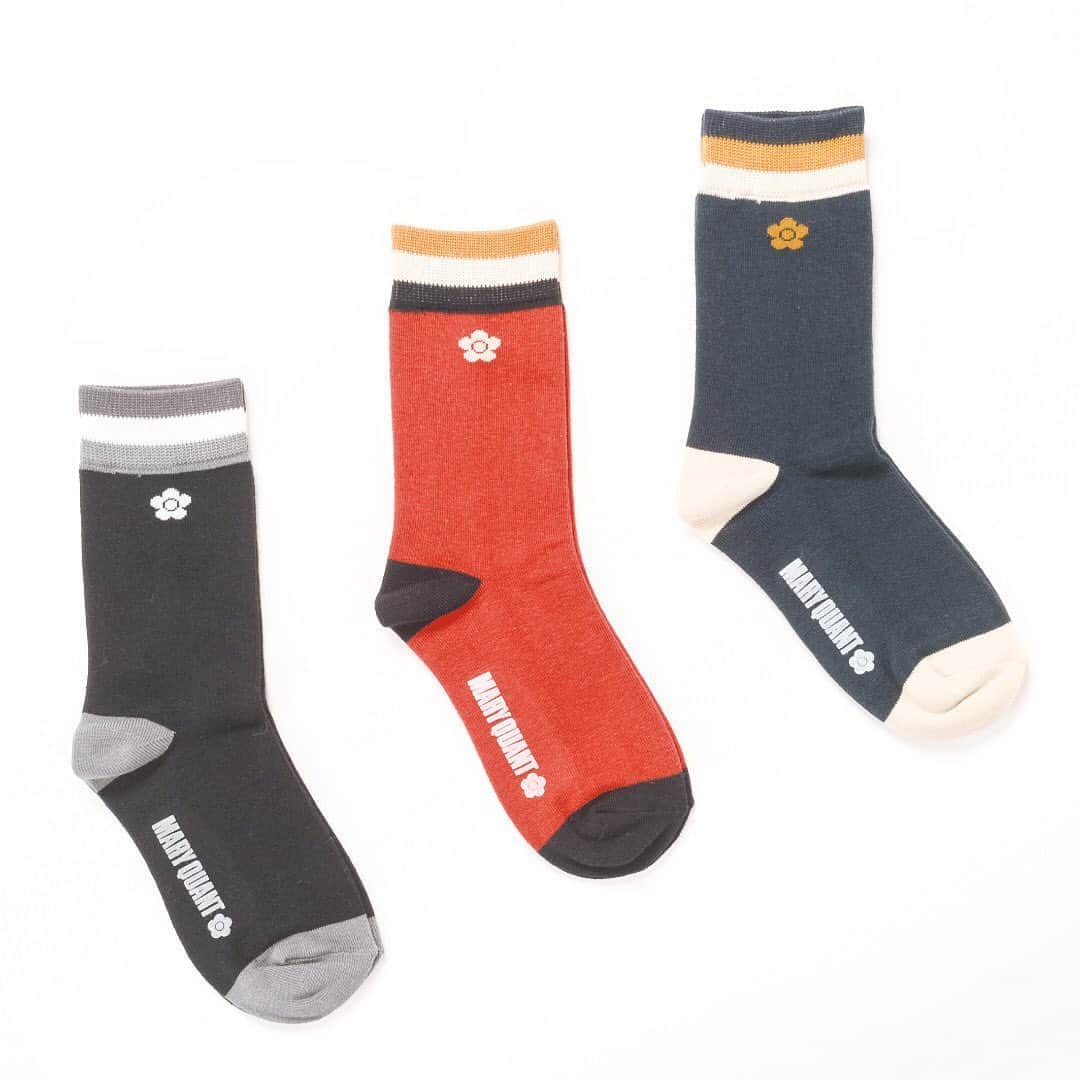 のインスタグラム：「#ボーダーラインデイジーソックス - #MARYQUANT #2020WINTER #NEWITEMS #FASHION #SOCKS - #マリークヮント #ソックス #靴下 #レトロ #冬アイテム #冬小物」
