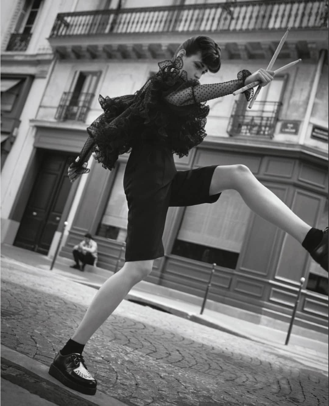 のインスタグラム：「The Original Wulfrun Creeper from a magnificent shoot for  Numero Magazine Russia 021.⁠ ⁠ ⁠With thanks to ⁠ Photographer / Co-Creative Director @benjaminkanarek Video Director / Co-Creative Director @frederiquerenaut .⁠ Fashion Styling by #JeanLucFavre @byjeanluc Model Marie Konc @marieknc_ at @elitemodelworld⁠ Hair Stylist @stephanebodin @b_agency⁠ MakeUp Artist @phophiemathiasmakeup @airportagency using @diormakeup⁠ Production @inhousepublicity Casting Director @Ivanof_aleks Location @fauchon_lhotel_paris⁠ Assistant Styling @_princetamara_ Digital @retoucher_sova」