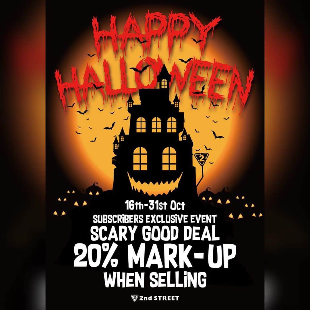 2nd STREET USAさんのインスタグラム写真 - (2nd STREET USAInstagram)「Happy◥(ฅº￦ºฅ)◤Halloween ♡ㅤㅤㅤㅤㅤㅤ ㅤㅤㅤ  Sell your clothes and accessories at any of our 2nd Street stores! (excluding 2nd Street Hawthorne-Portland),  and get 20% mark up when you sell.ㅤㅤㅤ ㅤㅤㅤㅤㅤㅤ ㅤㅤㅤ It Would Be Scary To Miss This ! 👻ㅤㅤㅤㅤㅤㅤ ㅤㅤㅤ ————————————————————————  ㅤㅤㅤ #2ndstreet #secondhandfashion #sellyourclothes  #2ndstreetusa #2ndstreetvintage #photography #halloween #happyhalloween #subscribersonly  #pasadena #melrose #costamesa #newyork  #noho #shermanoaks #torrance #losangeles  #sustainablefashion #sustainability #secondhandfirst」10月16日 14時14分 - 2ndstreetusa