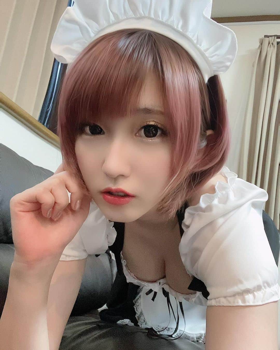 若月まりあ（若月瑪麗亞）のインスタグラム：「メイドさん♡」