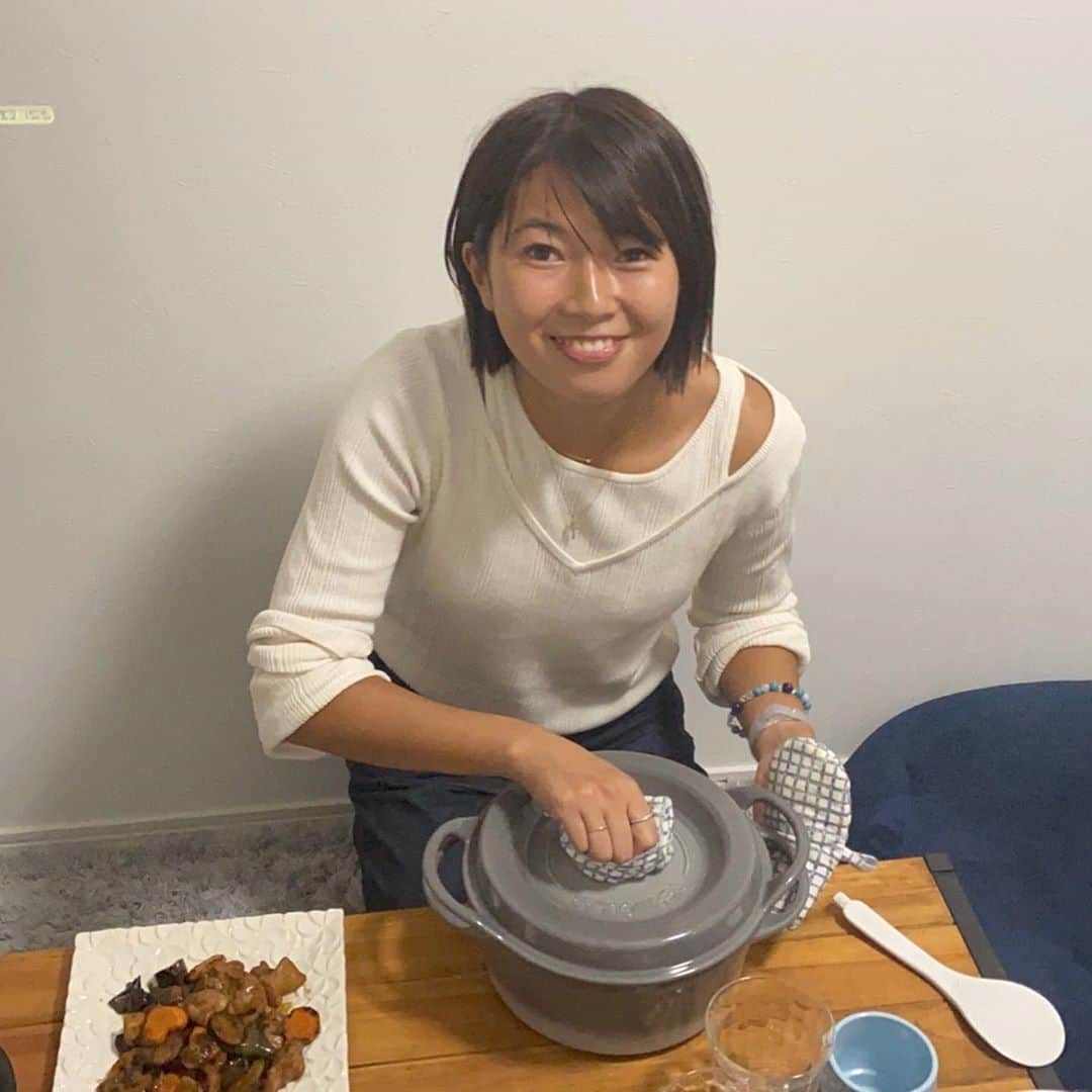 宮坂楓のインスタグラム：「. おもてなしごはん さつまいもご飯のお披露目 #おもてなしごはん #食欲の秋 #さつまいもご飯」