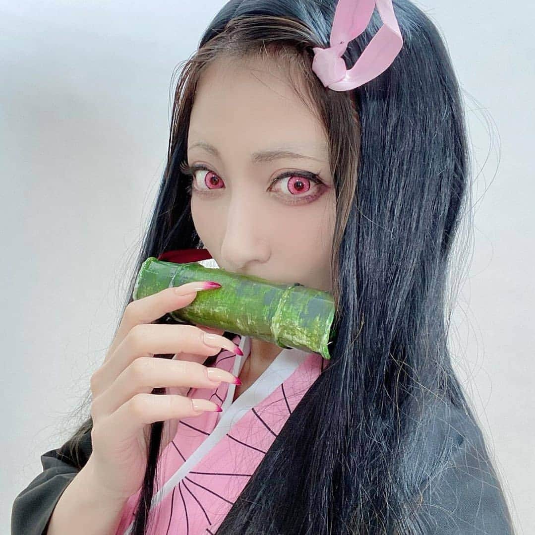 のインスタグラム：「熊田曜子 禰豆子コス👹 👍😃 #禰豆子 #鬼滅の刃 #熊田曜子」