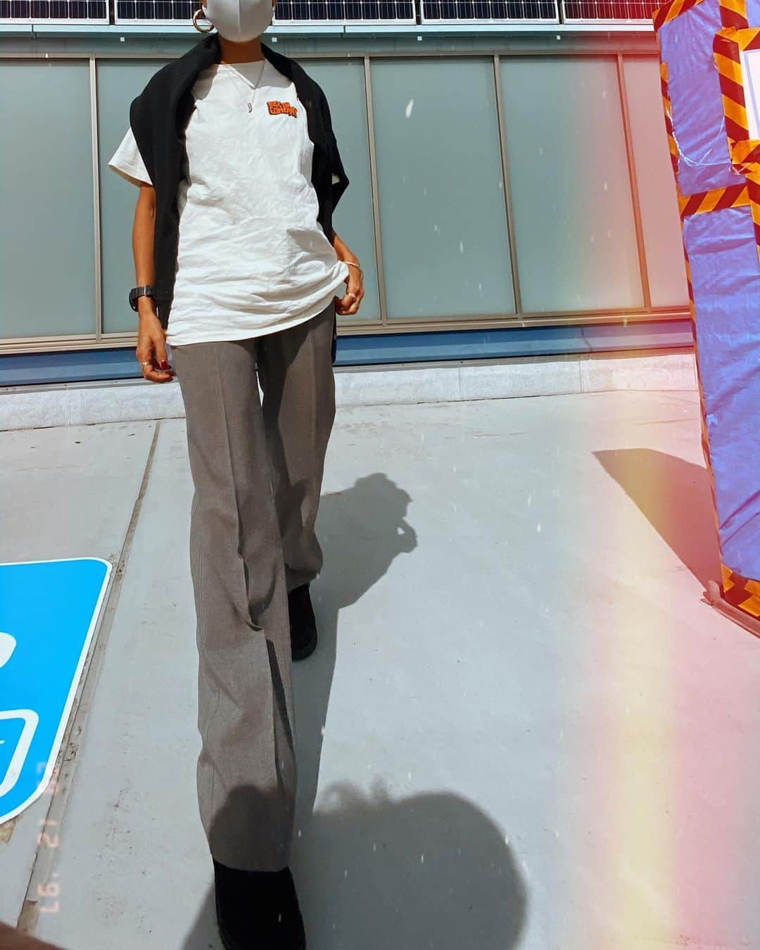 堀舞紀さんのインスタグラム写真 - (堀舞紀Instagram)「🦡🦡🦡 . . . . #おじぱん #outfit 🛒 . . . . 朝寒くて震えて、 今は暑くて震える。 . . . 🌍〜💦」10月16日 15時34分 - mainohori