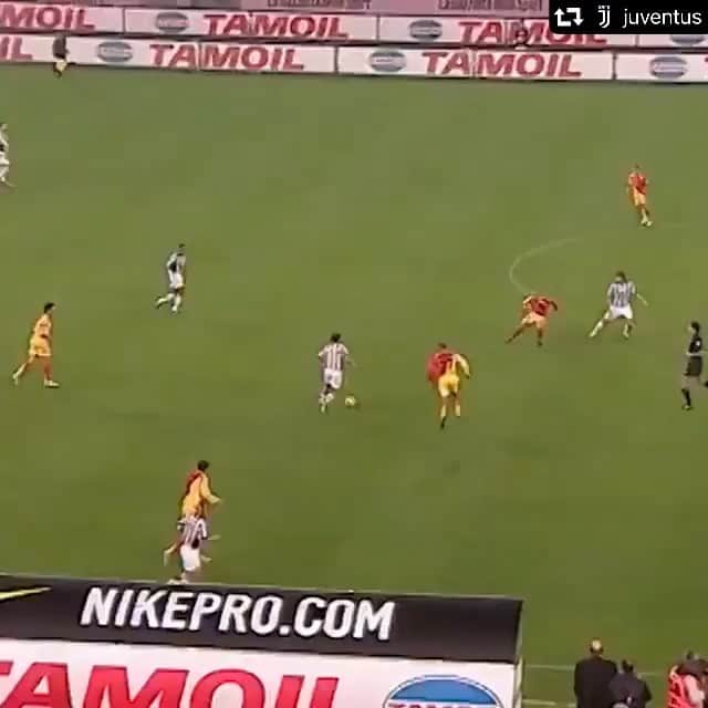 のインスタグラム：「#repost @juventus #ADP10 🤪 . . . ☑️ Win ball  ☑️ Hold off challenge  ☑️ Dummy defender  ☑️ SCORE!   Simply, @alessandrodelpiero's magic!   #GoalOfTheDay #ForzaJuve」