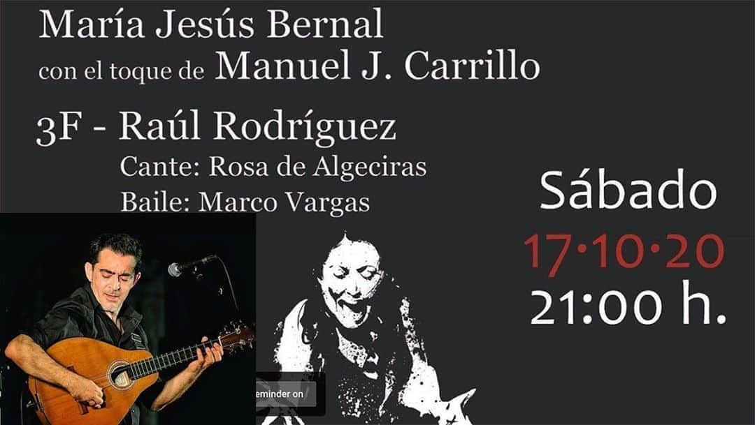 DeFlamenco.comのインスタグラム：「Este sábado a las 21.00h atentos al YouTube, vuelven las NOCHES FLAMENCAS DEL CORBONES, con Maria Jesús Bernal en recital de cante y luego @raulrazondeson (Raúl Rodríguez) estrena espectáculo junto a @marcovargaslopez Rosa de Algeciras y el pintaor flamenco @patriciopinceles   Desde el pueblo más jondo, desde La Puebla de Cazalla (Sevilla)  Noticia en la portada de nuestra web deflamenco.com   https://www.deflamenco.com/revista/noticias/raul-rodriguez-estrena-3f-online.html  Entra e YouTube, pulsa en el recordatorio y no se te pase.   #lapuebladecazalla  #flamenco #flamencoonline #deflamencovalacosa」