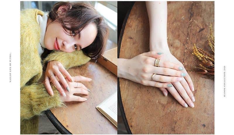 のインスタグラム：「. ♡SEASON COLLECTION 2020 A/W♡ 「REVIVAL」 . #putiel #nailselect #プティール#nail #ネイル #nailart #ネイルアート」