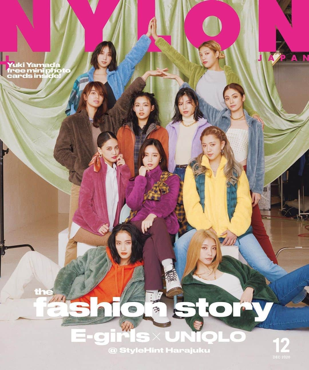 E-girlsさんのインスタグラム写真 - (E-girlsInstagram)「💘💘💘﻿ ﻿ 「NYLON JAPAN 12月号」﻿ (10月28日発売)の表紙に﻿ E-girlsが登場💘﻿ ﻿ 中面ではロングインタビューや、﻿ 秋冬のおしゃれについてなど、﻿ 今のE-girlsがわかる﻿ 全24ページの大特集を﻿ お見逃しなく✨﻿ ﻿ 直筆サイン入りチェキがもらえる﻿ キャンペーンも開催🤩﻿ ﻿ さらに、今回の表紙が﻿ UNIQLOのUTme!になることが決定🥳﻿ Tシャツとトートバッグが﻿ オリジナルに作れる﻿ 楽しいコンテンツをお楽しみに✨﻿ ﻿ そして、「NYLON JAPAN」の雑誌の枠を超えて﻿ UNIQLO/GUの着こなし発見アプリStyleHintと﻿ StyleHint原宿とのコラボ企画も！﻿ ﻿ 是非、楽しみにしていてください😍﻿ ﻿ #NYLON #uniqlo  #E_girls  @sayaka_happiness_official  @kaede__happiness__official  @fujii.karen____official  @yurino_happiness  @annastagram.official  @reina.washio.official  @nozomibando_official  @sato_harumi__official  @anna_ishii_official  @yamaguchi_nonoka_official  @yuzuna__takebe__official  @nylonjapan」10月16日 18時05分 - e_girls_official_