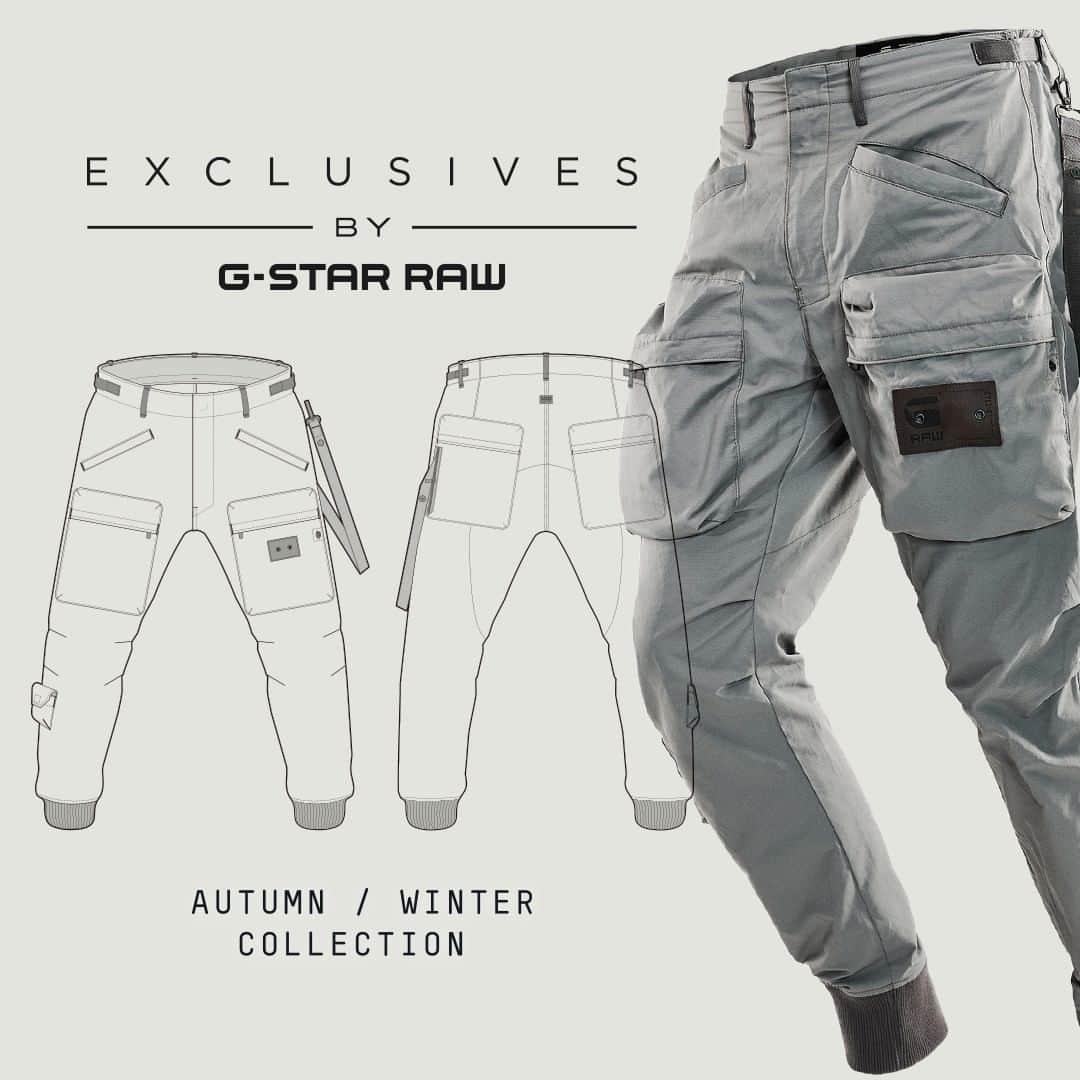 G-Star RAW Japanさんのインスタグラム写真 - (G-Star RAW JapanInstagram)「【E RELAXED TAPERED CARGO PANTS】  優れた立体裁断技術と最上質でサステナブルな素材を使用し設計された「EXCLUSIVES COLLECTION 」より、ディテールが光るリラックステーパードフィットのカーゴパンツが登場。隠しジッパーやポケットの配置など、凹凸感のあるユニークなデザインがG-Star RAWらしい。 ・ ■E RELAXED TAPERED CARGO PANTS No.D18787-C628-8166 ・ ・ ・ #GStarRAW #GStarRAWjapan #HardcoreDenim #denim #sustainable #ジースターロゥ #デニム #サステナブル #カーゴパンツ #エクスクルーシブ #exclusives」10月16日 20時00分 - gstarraw_jp