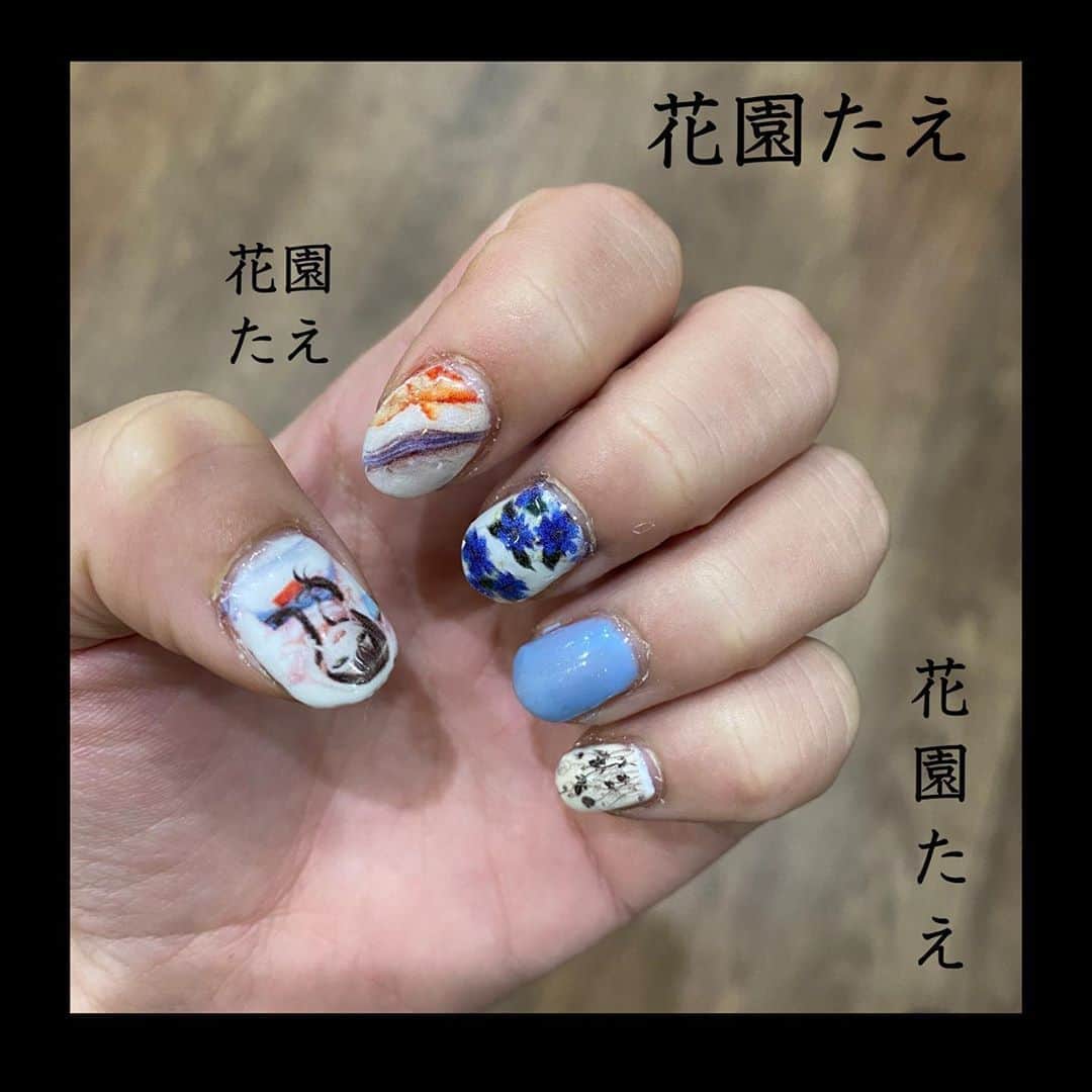 渡邊りつさんのインスタグラム写真 渡邊りつinstagram 一生これがいい 痛ネイル 花園