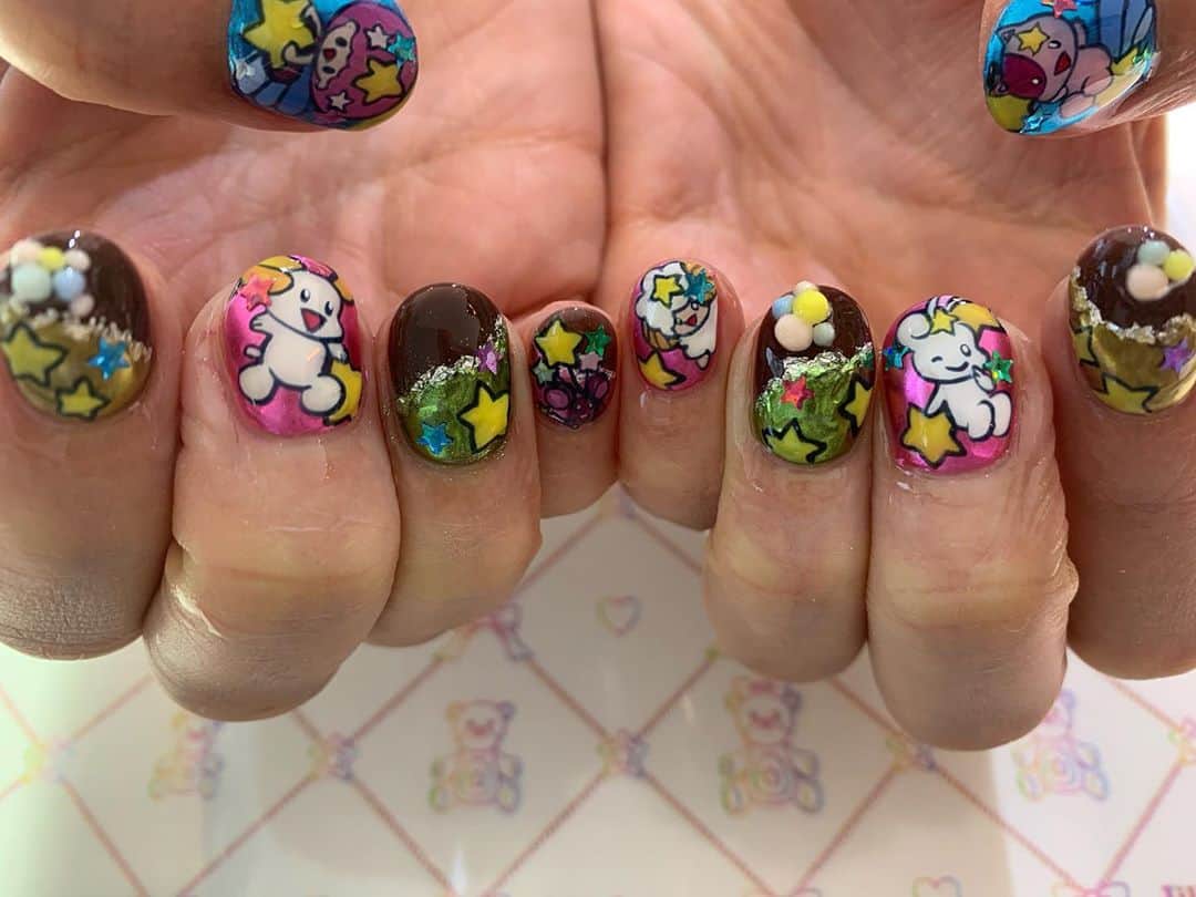 mamijinguのインスタグラム：「ハッピーハロウィン🎃👻  #jillandlovers #nail #nailart #paragel #gelneil#gel #ネイル #ネイルアート #me #look #love #かわいい」
