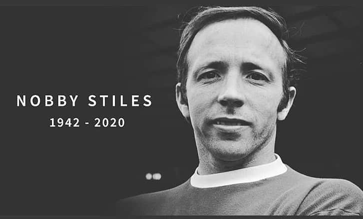 ブライアン・ロブソンのインスタグラム：「RIP Nobby Stiles MBE a true legend. My thoughts and prayers are with his family at this sad time ❤️」