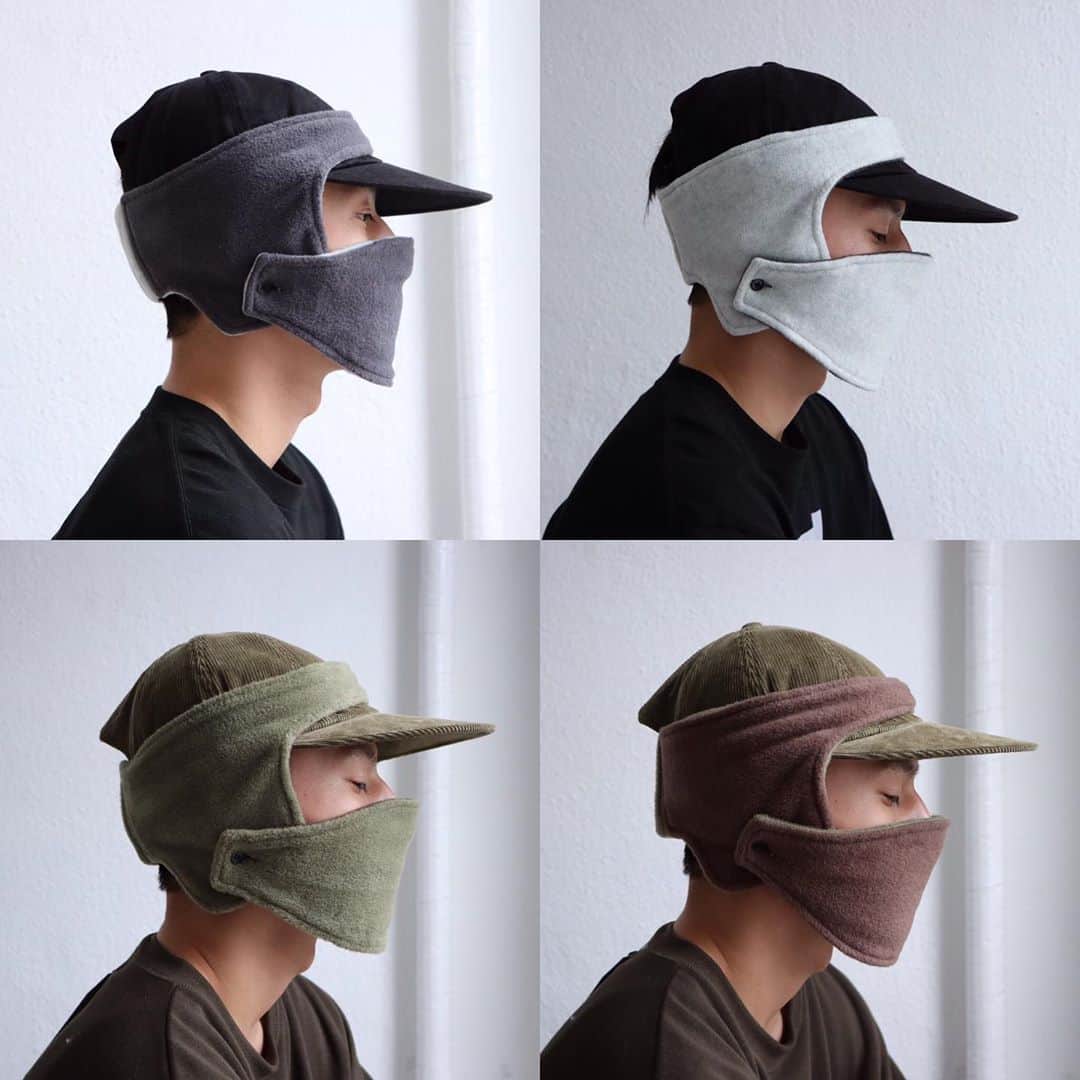 Shing02のインスタグラム：「coming to @seaven.wear soon reversible Muff x Mask in 2 colorways, designed exactly a year ago, now in final stages of production. It fits over your favorite cap, and wear another mask underneath if you must! 🤙🏼」