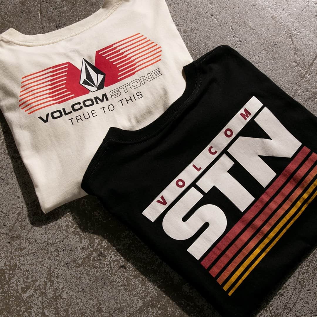 ボルコムのインスタグラム：「'Voltrude' and 'Bloxer' tee's to fulfill all your stone goods needs! 👕  👉  vol.cm/tees 👈」