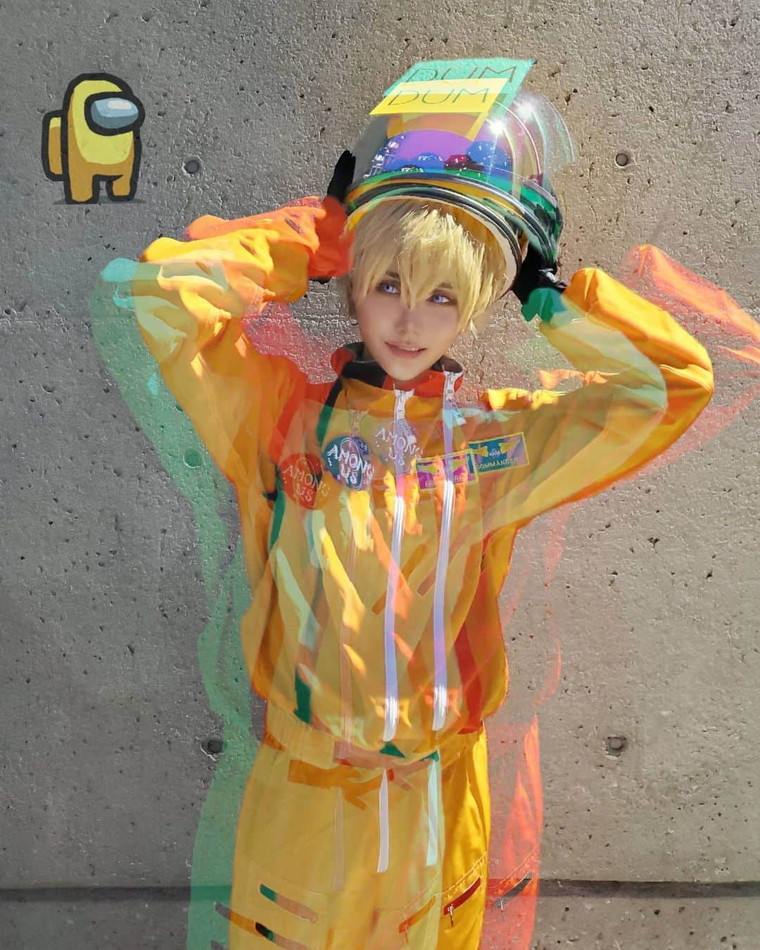 ひかりんのインスタグラム：「I'm the yellow crewmate ! Or am I the yellow imposter ? 🤔 #amongus #imposter」