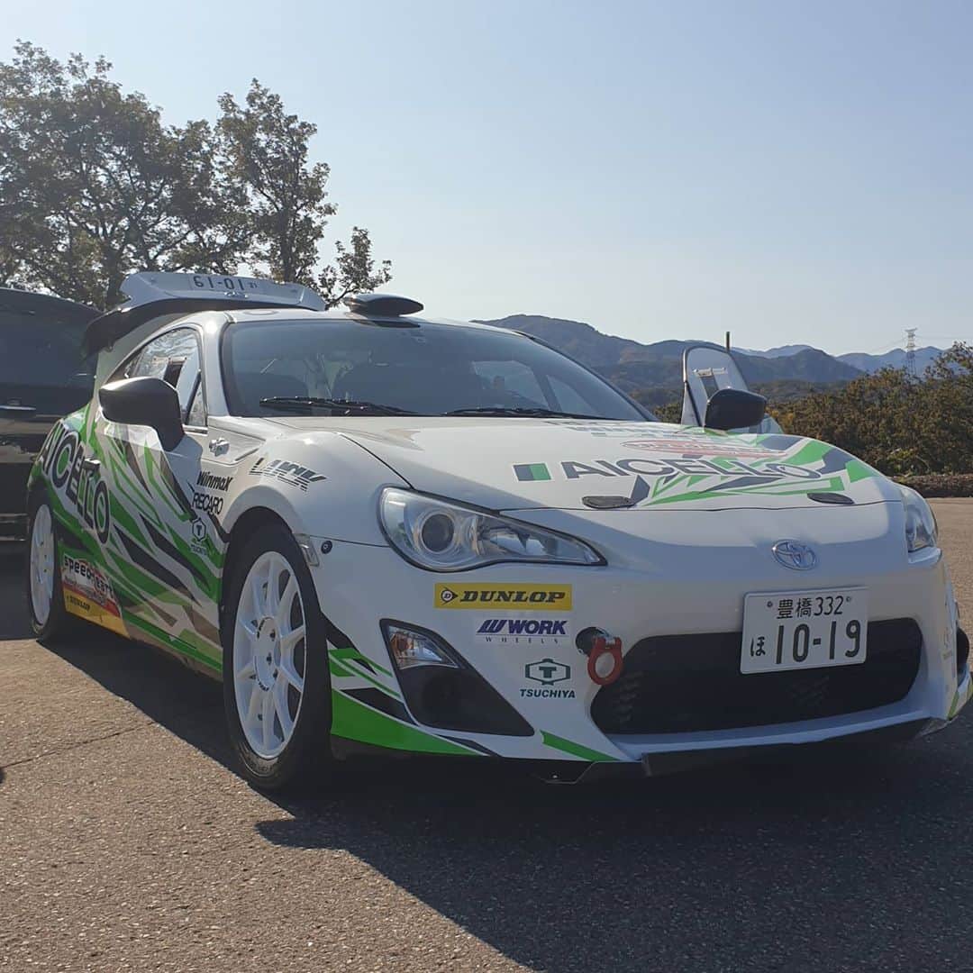 ヘイキ・コバライネンのインスタグラム：「Bit of rallying this weekend here in Japan. Haven't driven the Toyota GT86 CS-R3 rally car for over a year now, and were going straight to SS1 tomorrow after todays recce. No shakedown, no testing. What could possibly go wrong 😂😂. #Toyota」