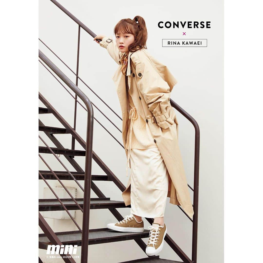 ABCマートさんのインスタグラム写真 - (ABCマートInstagram)「. 【mini12月号掲載】 CONVERSE×川栄李奈（@rina_kawaei.official) . 大人カジュアル派ならベージュ系のワントーンで一気にしゃれ見えを狙うのも🙆‍♀️ボアがアクセントのオールスターで温かい秋冬コーデにピッタリマッチ😆❣️ 店頭限定動画もあるので是非Checkして下さい⭐︎ . #abcマート#abcmart#エービーシーマート #converse#コンバース#川栄李奈#ALLSTAR #オールスター#最軽量#ボア#スリッポン」10月31日 10時28分 - abc_mart_japan