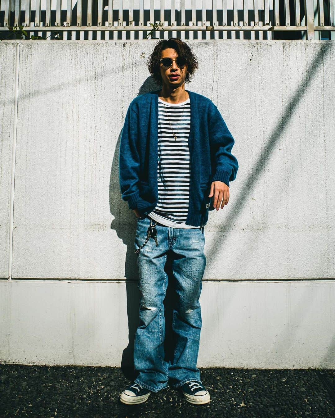 雄三 雨宮さんのインスタグラム写真 雄三 雨宮instagram グランジ Style Wackomaria モヘアカーディガン Mohaircardigan デニム リーバイス Denim ボーダーt サングラス 古着 古着ミックス 古着mix 古着コーデ 古着男子 カートコバーン Oceantokyo