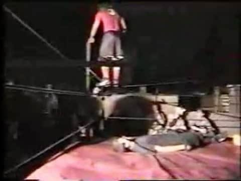 マット・ジャクソンのインスタグラム：「To celebrate our book Young Bucks Killing the Business from Backyards to the Big Leagues coming out 11/17, here’s a clip of me performing in my backyard, doing a move I believed I invented at the time. “The Inverted 450 Splash.” (It may have been done by someone else prior, but I’d certainly never seen it.) October 31st 2002.」