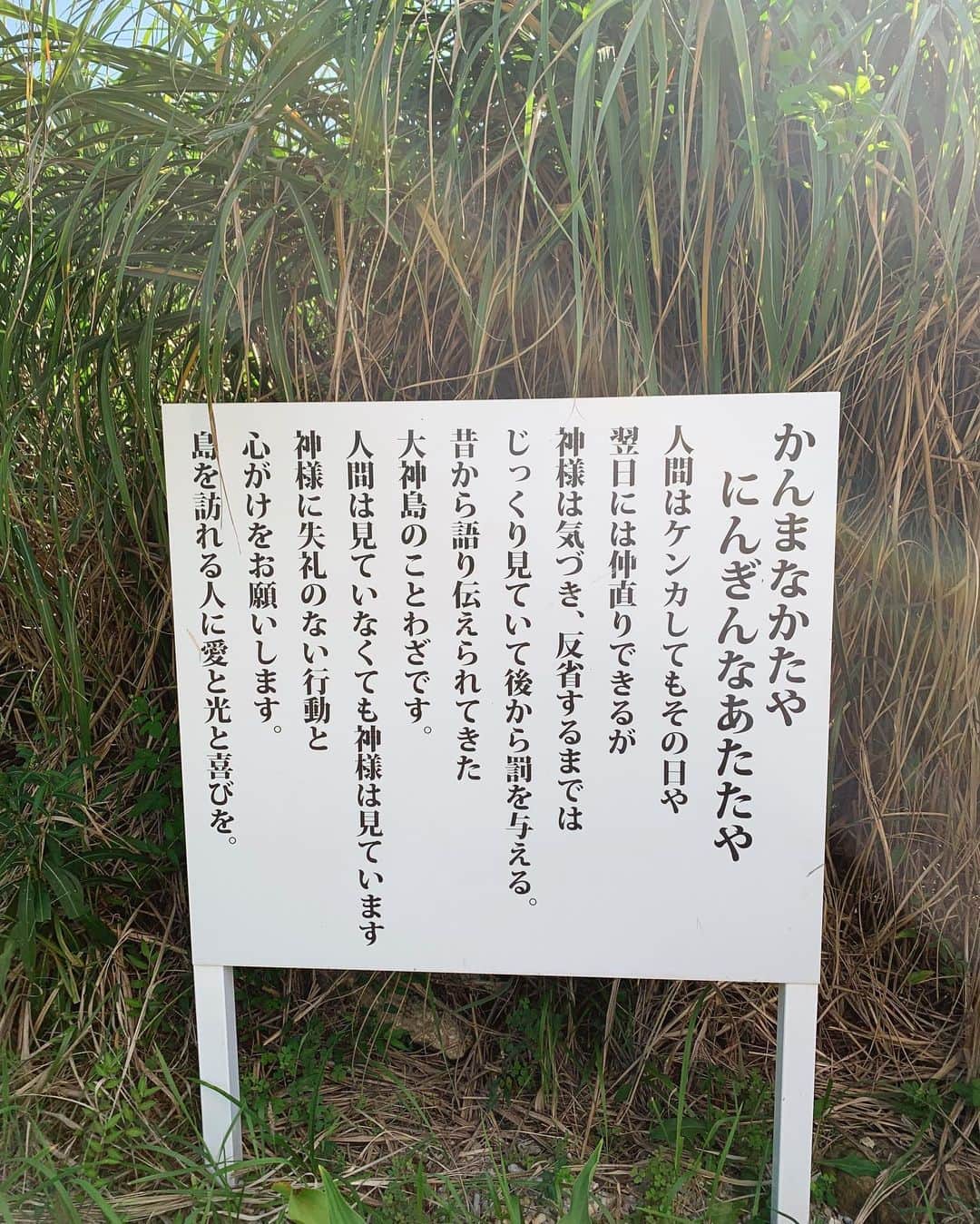 植野有砂さんのインスタグラム写真 - (植野有砂Instagram)「Visited the very spiritual Ogami island 🏝🙏🏻✨今回の宮古ではずっと行ってみたかった大神島に行きました🛥神様が住んでいて観光客が踏み入れてはならない土地や、島には色々なルールがあって少し怖がりながら行ったんだけど笑、とっても綺麗な島で背筋がシャンとした🙏🏻✨島の石や珊瑚は絶対に島の外に持ち出してはならない、など色々なルールがあるの！大神島に行く前は必ずしっかり調べてから行ってみてね😊昔からの土地を守るってすごいなぁ✨人間が地球に住まわせてもらっているという精神、やはり結局地球に感謝だ〜🌏❤️」10月31日 13時12分 - alisaueno