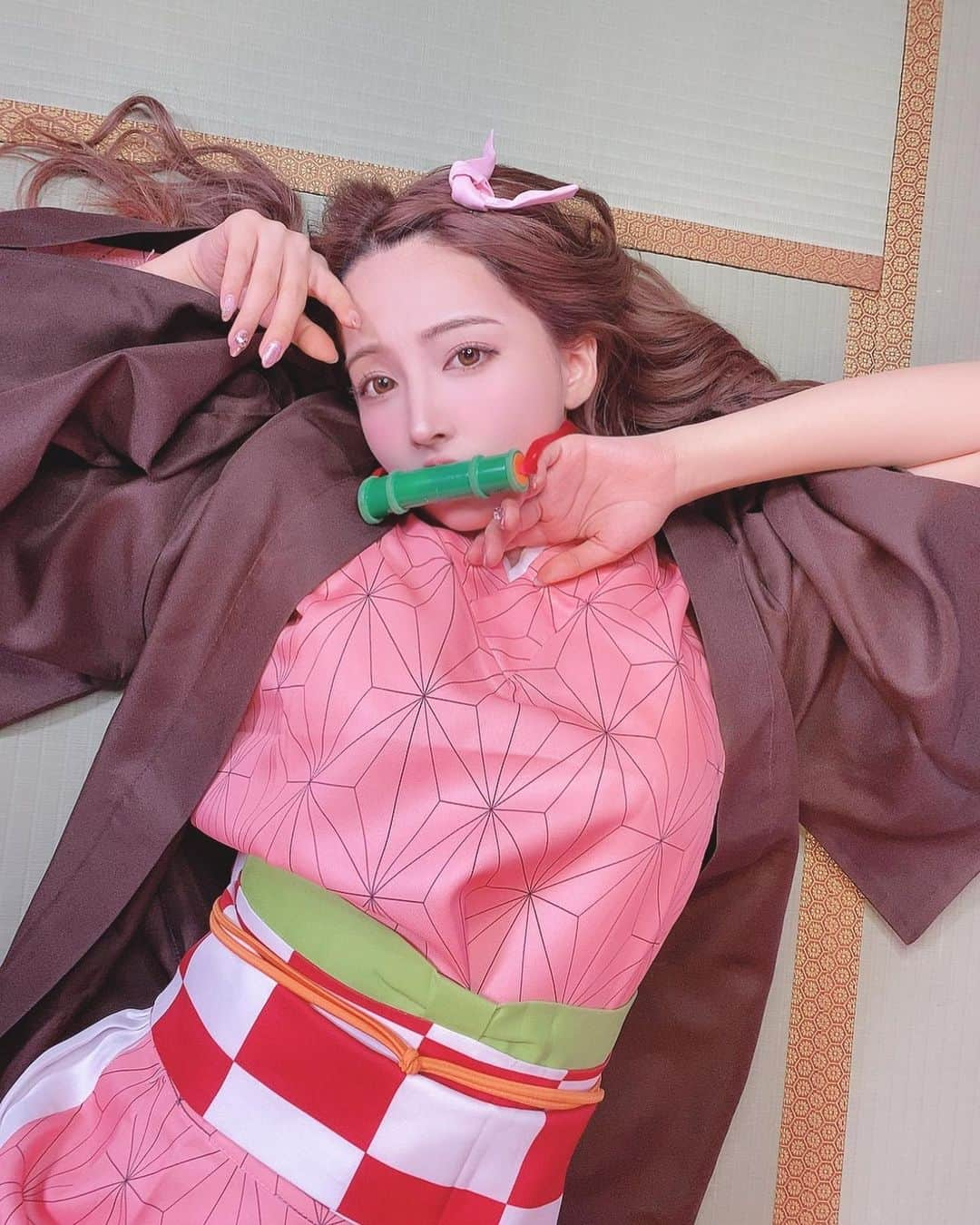 三上悠亜さんのインスタグラム写真 - (三上悠亜Instagram)「🎍🎀 #鬼滅の刃 #竈門禰豆子 #禰豆子 #happyhalloween」10月31日 13時43分 - yua_mikami