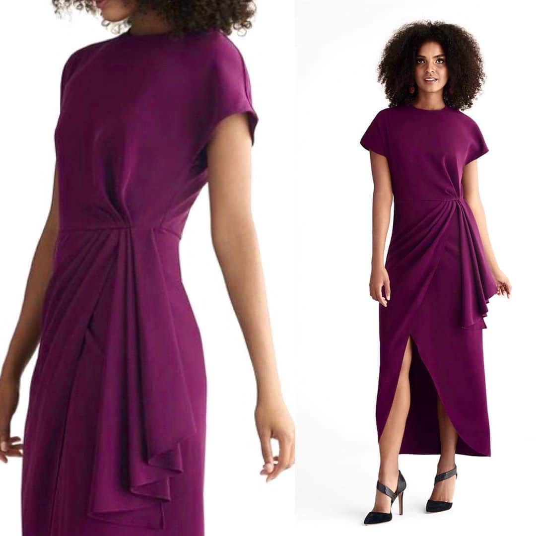 サッチン+バビさんのインスタグラム写真 - (サッチン+バビInstagram)「The Madeline dress. Our go-to, go-anywhere dress, imagined in the chic shade of Aubergine in lightweight crepe.#sachinandbabi, #fallfashion, #daytonight, #desktodawn」10月16日 23時41分 - sachinandbabi