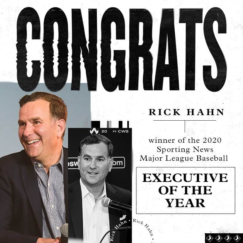 シカゴ・ホワイトソックスさんのインスタグラム写真 - (シカゴ・ホワイトソックスInstagram)「Chicago White Sox senior vice president/general manager Rick Hahn has been chosen as the 2020 Sporting News Major League Baseball Executive of the Year! Hahn received the support of participating executives across MLB.」10月16日 23時51分 - whitesox