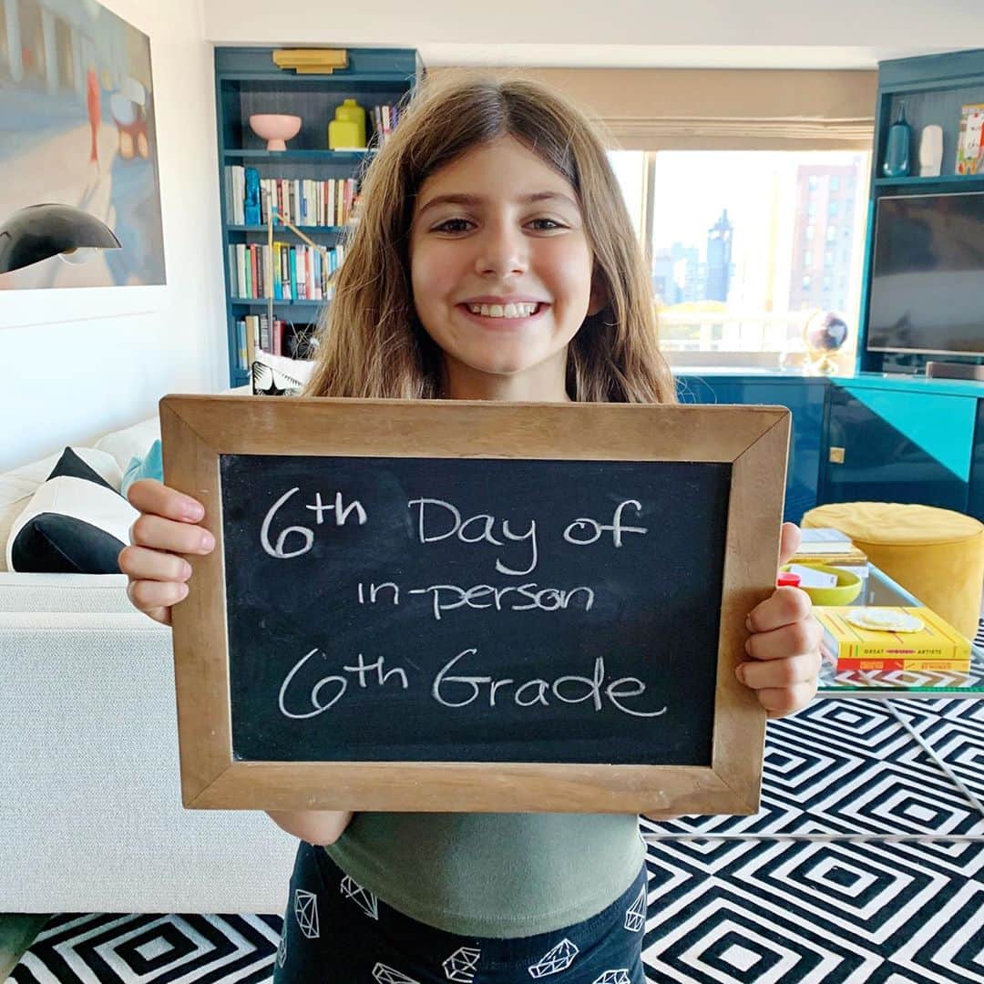 Ilana Wilesさんのインスタグラム写真 - (Ilana WilesInstagram)「Thank you to everyone who reminded me to continue our school sign tradition! A tradition that started in remarkably average fashion, because I forgot to take Mazzy’s first day of school pic in 2nd grade. Last year, Mazzy remembered when she was home sick and took the pic on her own to surprise me. This year, I held her Brandy Melville package hostage until she took the photo 😂 To be honest, 6th day of in-person 6th grade feels more monumental than previous years. Each day the kids are able to go to school is like a blessing. Swipe left to see our tradition through the years! Damn, has my kid grown!」10月17日 0時03分 - mommyshorts