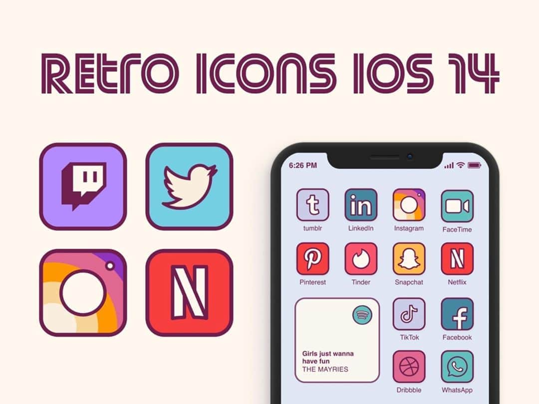 Dribbbleさんのインスタグラム写真 - (DribbbleInstagram)「📱😍 Have you customized your new iOS 14 home screen yet? ⠀ ⠀ Today on the blog, check out a handful of designer-made icon sets to customize your iPhone based on your personal style. Hit the link in our bio to download your favorites! ⠀ ⠀ Shot by @lunastudio.me⠀ ⠀ #iOS14 #design #ios14icons #ioshomescreen #retro #dribbble」10月17日 0時45分 - dribbble