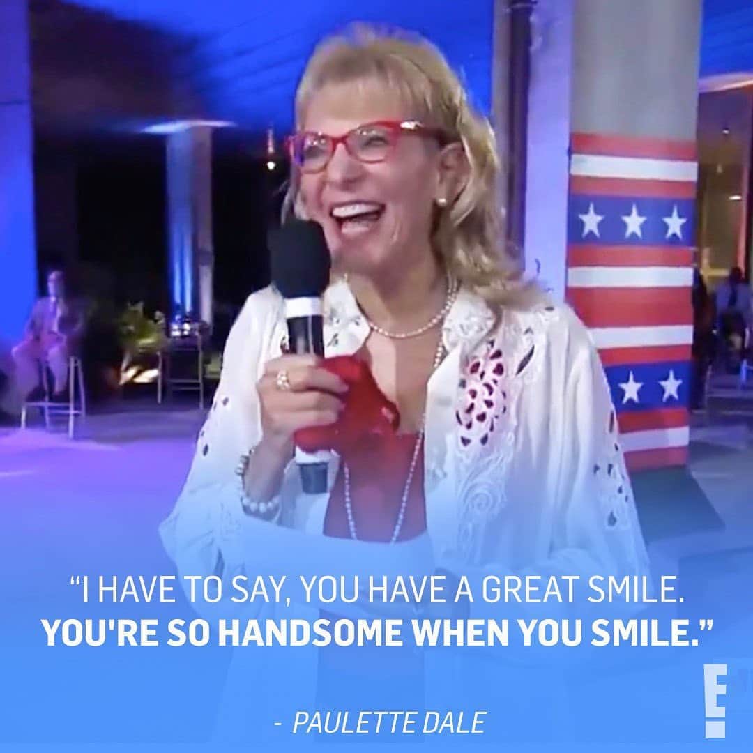 E! Onlineさんのインスタグラム写真 - (E! OnlineInstagram)「May we all have the confidence of Paulette shooting her shot for Donald Trump on live TV. Head to the link in our bio to watch the moment play out, and for Twitter's most epic reactions. (📷: NBC News)」10月17日 1時03分 - enews