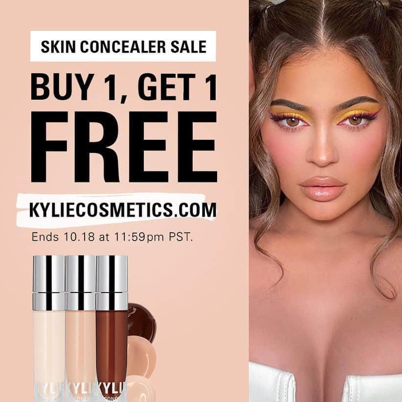 Kylie Cosmeticsさんのインスタグラム写真 - (Kylie CosmeticsInstagram)「Buy one, get one FREE on Skin Concealers starts now! 😍 Plus, get a FREE Boss Lip Kit or Boss Lipstick when you spend $50 or more for #NationalBossDay 💋 Shop now on KylieCosmetics.com⁠」10月17日 1時04分 - kyliecosmetics