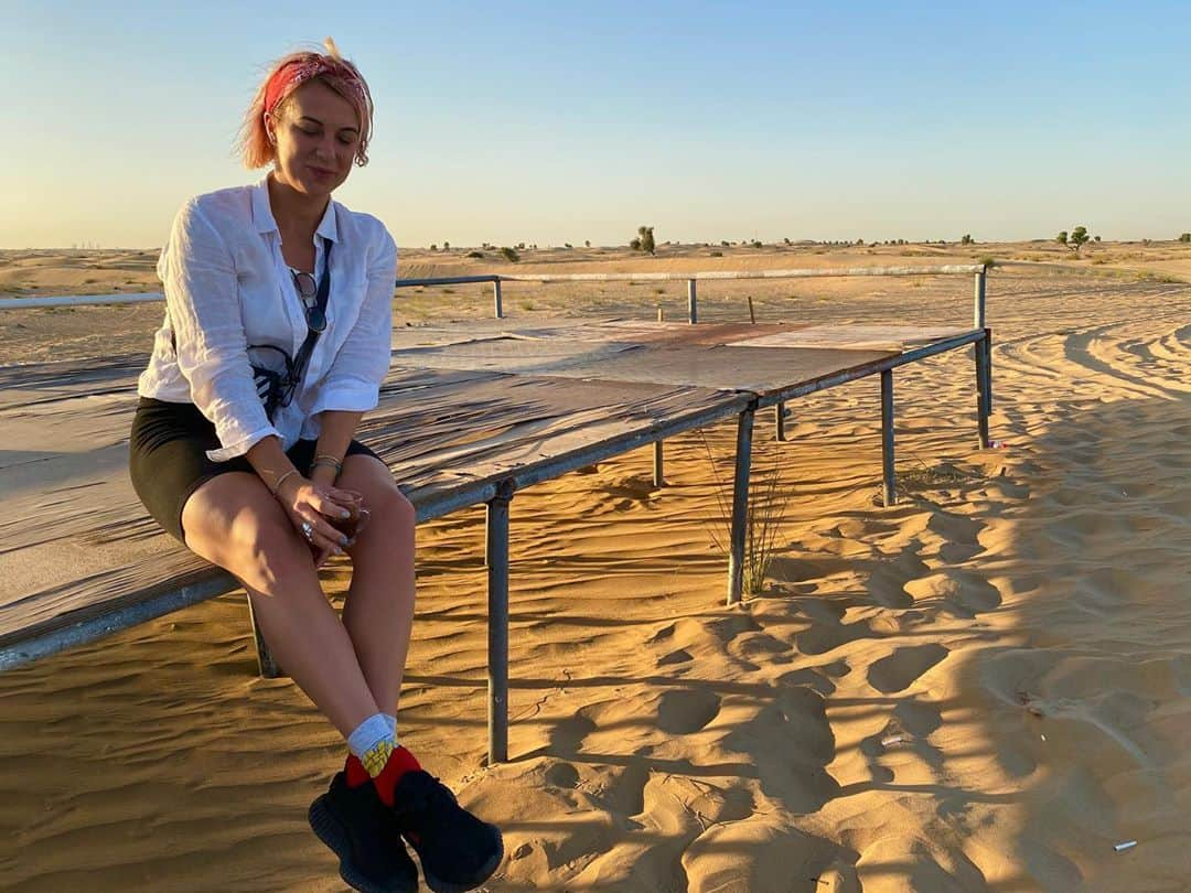 アナスタシア・パブリュチェンコワさんのインスタグラム写真 - (アナスタシア・パブリュチェンコワInstagram)「Unreal experience in the desert farm with locals 🤩  Это было нереально ! 🧡」10月17日 3時24分 - nastia_pav