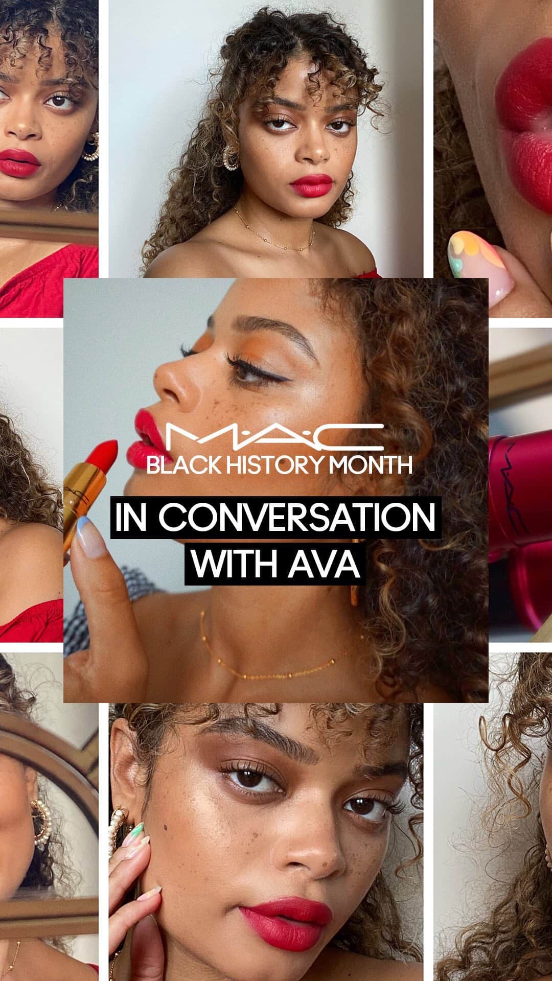 のインスタグラム：「@avawelsingk says “Black History Month means an unapologetic celebration of who we are, what made us and what got us where we are today, and what the future holds for all of the black community.” ☝️Watch the IGTV to find out more!  🎥 @gavinsfp  #BlackHistoryMonth #MACCosmeticsUK #MACCosmetics」