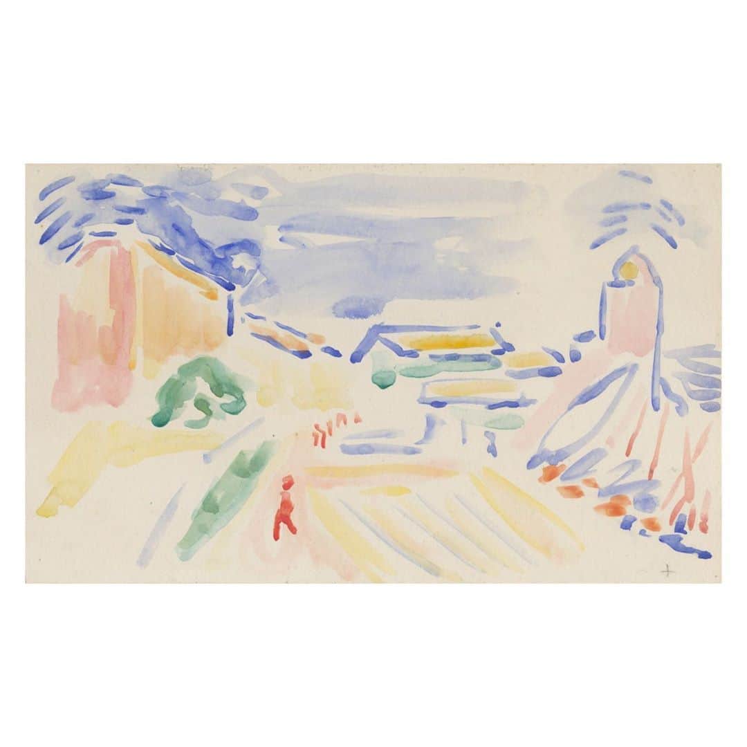 クリスティーズさんのインスタグラム写真 - (クリスティーズInstagram)「'Matisse on Paper: Prints & Drawings from the Estate of Jacquelyn Miller Matisse' is now open for bidding! Comprised of 36 works on paper, the sale presents some of Henri Matisse's most famed subjects such as odalisques, nudes, still lives, and landscapes in both print and drawing.⠀ .⠀ The present work, 'Paysage de Collioure', was painted in 1905, during one of Matisse's trips to the small fishing village located on the Mediterranean coast, near the Spanish border. Matisse's works flourished during these excursions, where he began to paint in a boldly colorful, psychologically intense style, as illustrated in this vibrant watercolor.⠀ .⠀ These works on paper are offered directly from the Estate of Jacquelyn Miller Matisse. At Mme. Matisse's request, a portion of proceeds from this sale will benefit charitable causes including The Alzheimer's Research Institute, The National Foundation for Autism Research, Société Française du Cancer and The Art Institute of Chicago.⠀ .⠀ Including 36 lots, this sale offers dynamic works by one of the defining modern masters of the 20th century with estimates starting at $2,000.⠀ .⠀ The sale can be viewed by-appointment at our Rockefeller Center galleries from 17-20 October.⠀ .⠀ Henri Matisse (1869-1954), 'Paysage de Collioure', 1905. Estimate: $50,000-80,000.⠀ .⠀ Matisse on Paper: Prints & Drawings from the Estate of Jacquelyn Miller Matisse — 8 - 22 October, online⠀ .⠀ #matisse #henrimatisse #art #artist #worksonpaper #jacquelynmatisse #impressionism」10月17日 3時49分 - christiesinc