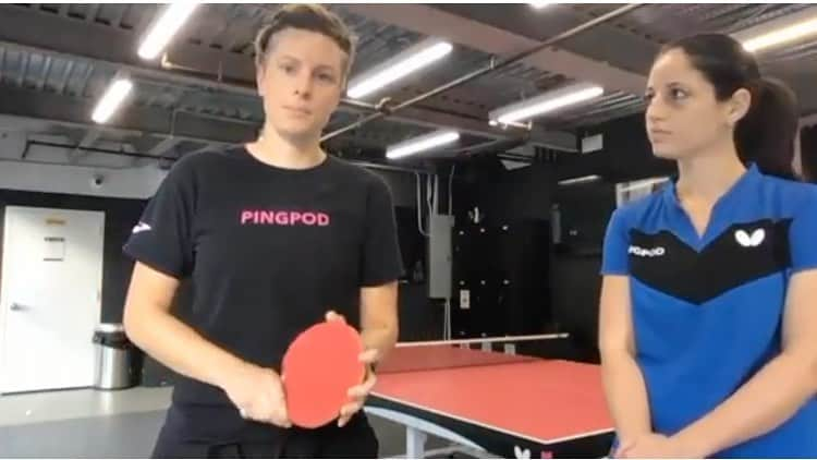 マチルダ・エコームのインスタグラム：「From yesterday’s lesson with #AYTTO together with my friend @dorakurimay We talked about balance and its importance in table tennis. Good times!」