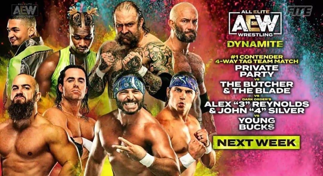 マット・ジャクソンのインスタグラム：「Wednesday, we make our return to #AEWDynamite! If we win, we move on to #AEWFullGear to face FTR for the tag titles!」