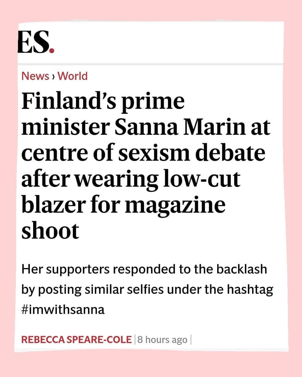Ashley Jamesさんのインスタグラム写真 - (Ashley JamesInstagram)「Who here has made assumptions about a woman's values, morals, or intelligence based on the way she dresses? 🙋🏼‍♀️  There's a sexism row in the press in Finland at the moment after their female Prime Minister, Sanna Marin, posed in a magazine wearing a low cut blazer. She also happens to be the world's youngest national leader at 34.  People are saying that her outfit demeans her office, and a male entrepreneur wrote an article mocking her body shape and criticising her for “attention-seeking”. I'd love to say it was just men criticising her, but even women are calling her tasteless and saying she's not a good role model.  Can we all agree that it's absolutely ridiculous and beyond sexist to judge a woman based on her appearance or what she wears? And yet it's happened over here too. Remember the debate around female MPs Lisa Mandy and Tracy Brabin? Or when Emma Watson posed braless and people started debating whether or not she could be a feminist and also pose topless?  Let me tell you this story: a few years ago I was put forward to front a campaign for a footwear brand. They wanted feminists to front the campaign and one of their team said I was a perfect fit. She went to her team for sign-off and a few women in the office said I wasn't a feminist because they read about me in the tabloids and saw how I dressed. I was devastated at the time because, not only am I a feminist and have done so much in my career to empower women, but they were judging me based on misogyny in the tabloids that I'm not even responsible for. Plus, whether I'm posing in lingerie, dressed in a tight dress, or wearing a power suit outside No.10 I'm still the same Ashley with the same morals and values. A feminist. An A grade student and graduate.  I show off lingerie because I WISH I saw women with big boobs when I was a teenager. I wish I knew what bras to wear to feel good. I wish I didn't have to feel ashamed of my body because I was constantly being told to cover up to avoid the wrong attention.  I wish I knew I didn't have to choose between 'brains' or 'beauty'.   We are multi-faceted women and we should be allowed to be intelligent, sexy, and wear what we want. ♀ #imwithsanna」10月17日 4時59分 - ashleylouisejames