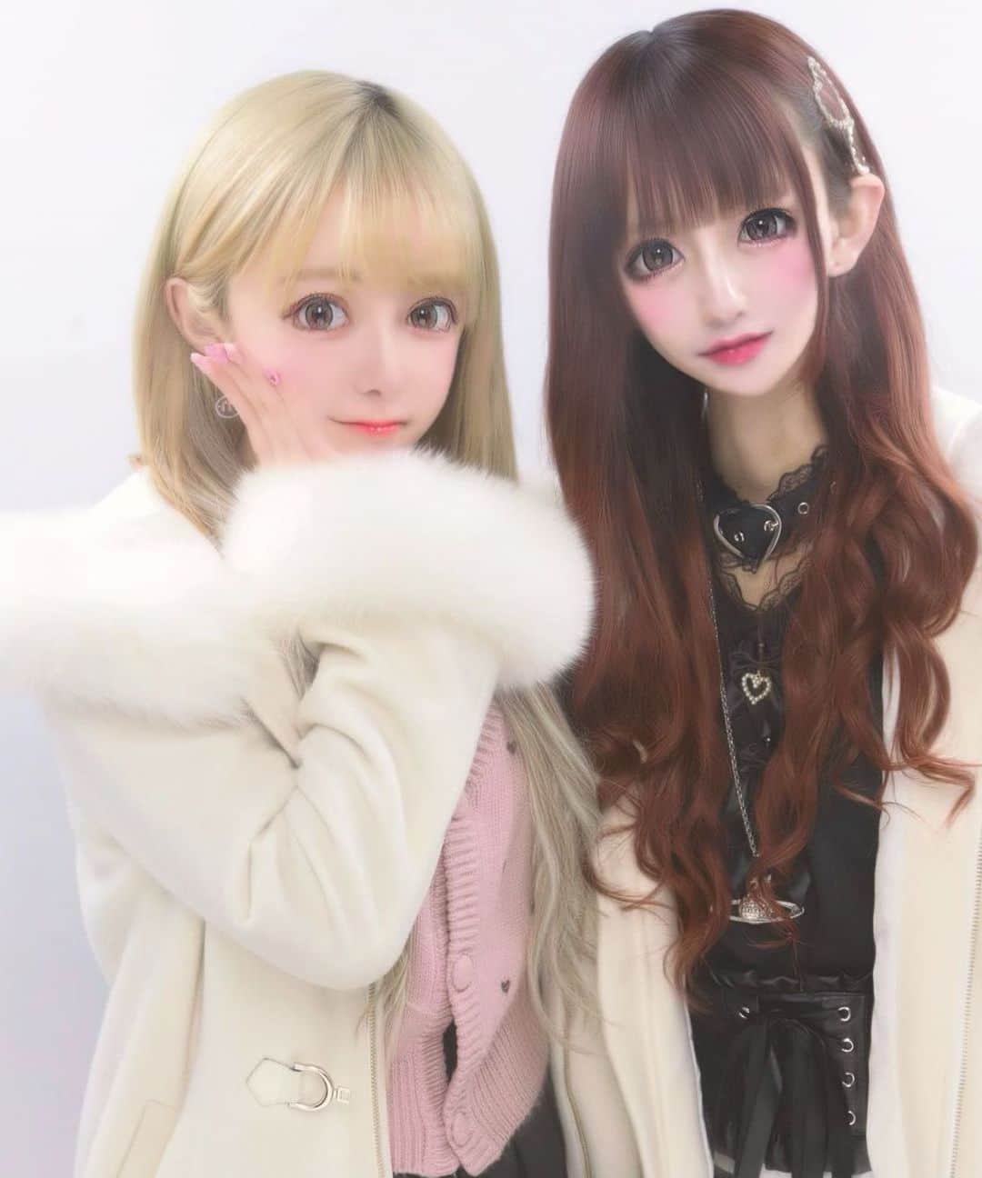 天使ゆらのインスタグラム：「🎀める×ゆら🎀  #ニューハーフ　 #av女優　 #地雷女 #地雷系女子 #量産型 #量産型女子 #マーズ #プリメロ #リボン #シールエクステ #エクステ #赤髪」