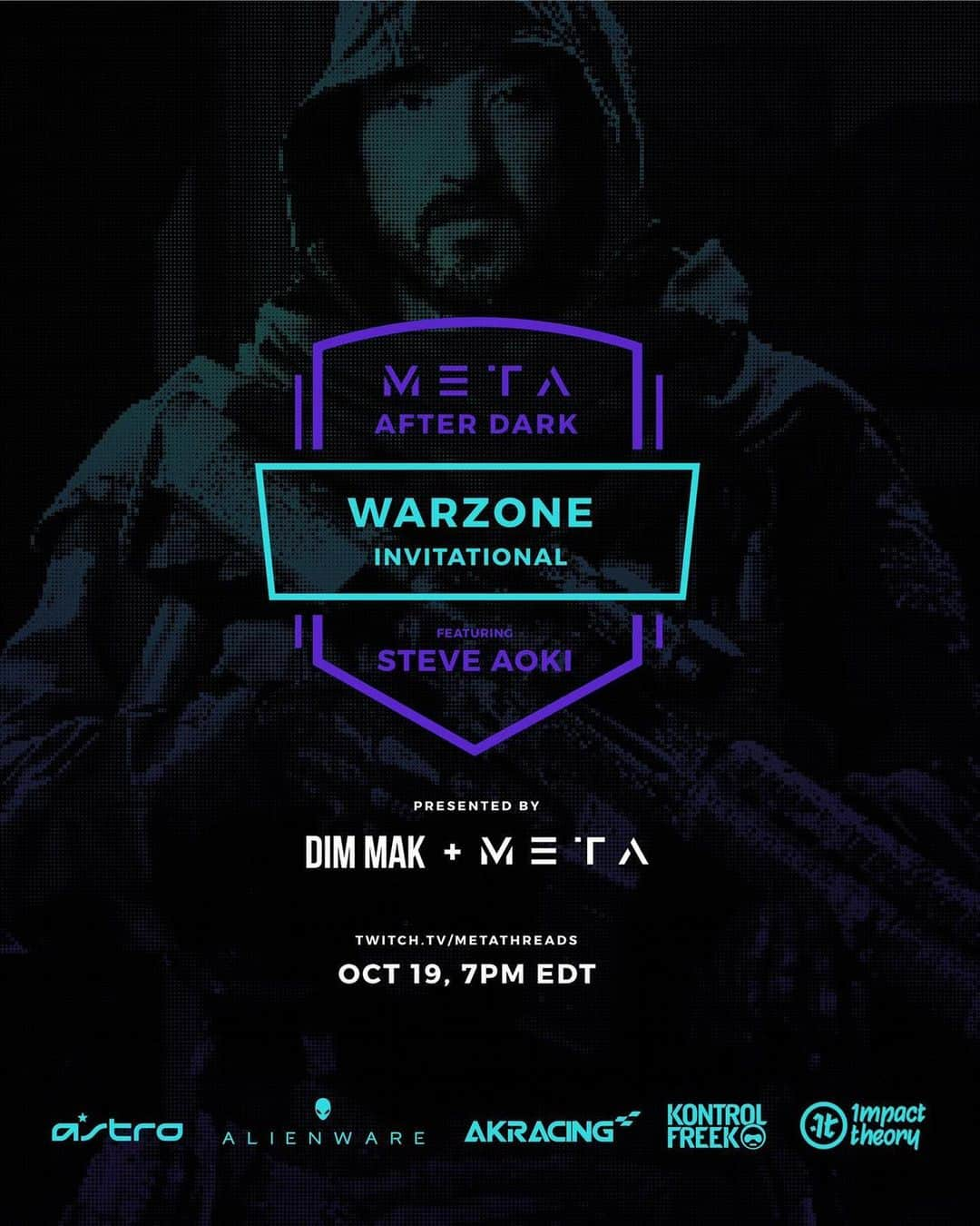 スティーヴ・アオキさんのインスタグラム写真 - (スティーヴ・アオキInstagram)「Join me this Monday at 4p PST for the Call of Duty Warzone Tournament!!  We will be giving out tons of siiiick prizes (over $7K) in chat to spectators and announce the release of our upcoming collab - DIM MAK x META featuring incredible art from my Neon Future Comics. @metathreads @impactheory @dimmakcollection」10月17日 8時58分 - steveaoki