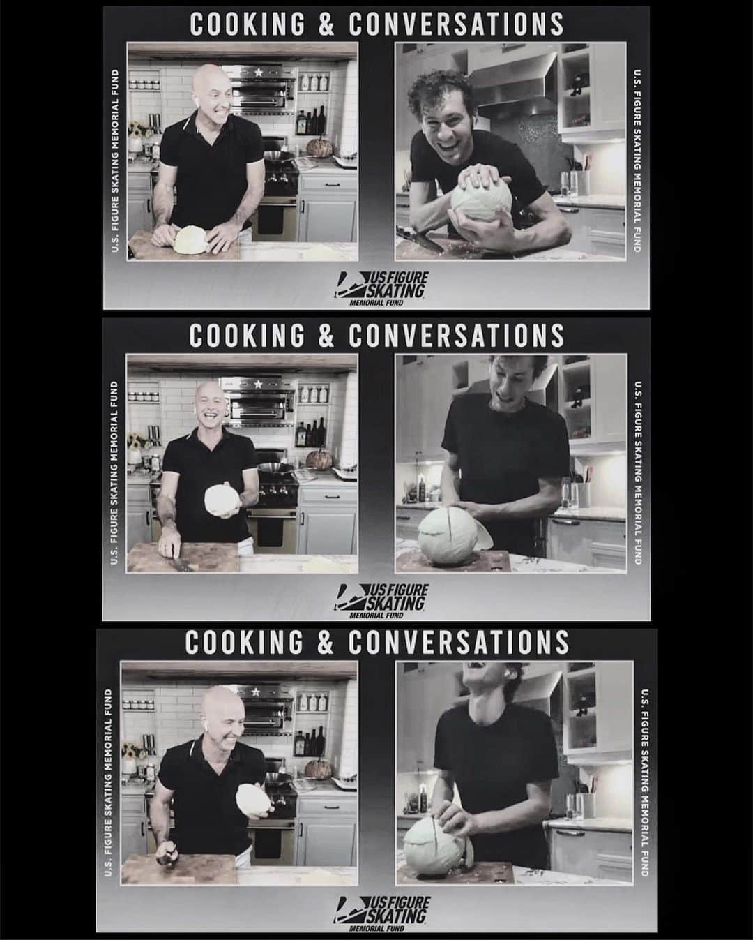 ジェイソン・ブラウンのインスタグラム：「‪Cooking with @brianboitano!!‬ 😋🙌 • ‪Huge thanks to those who cooked along with us & helped raise money for the Memorial Fund. I can’t tell you how much the @usfigureskating athletes appreciate your support! さんかしてくれてありがとうございました！おうえんをありがとう！🙏❤️‬ #CookingwithChampions」