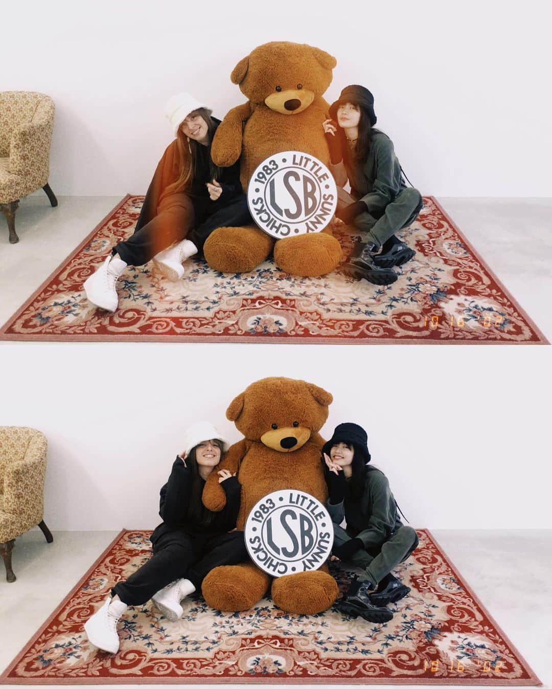 トリイクニコのインスタグラム：「よぴこ展示会🧸 久しぶりにみんなに会った気がする👀！  @littlesunnybitestyle  Tシャツとデニムパンツ オーダーしてきた☺︎  1枚目▶︎モデルさんてすごいよねー👏🏻✨ 2枚目▶︎みんなで📸 3枚目▶︎モデルじゃない人たち 4枚目▶︎よぴこと金ちゃん♡ 5枚目▶︎この人ノベルティもらいすぎじゃないか？🤣😂」